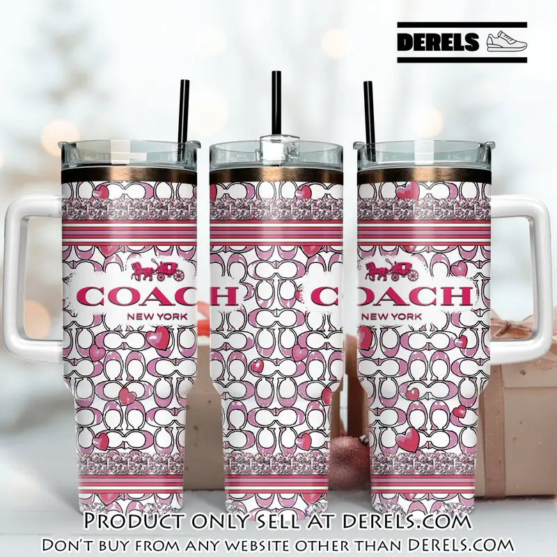 Pink coach logo stanley tumbler logo 40oz stanley tumbler ktb1065 dr3121402